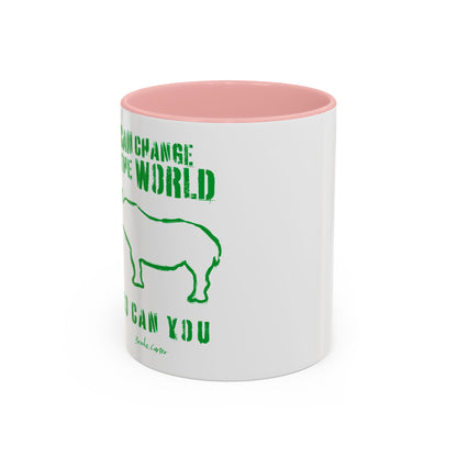 'I can change the world' (rhino) mug
