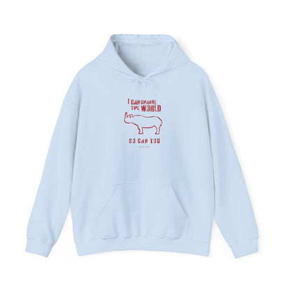 'I can change the world' (rhino) hoodie