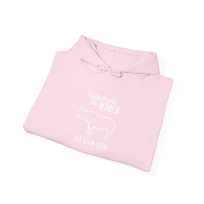 'I can change the world' (rhino) hoodie