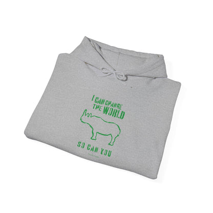 'I can change the world' (rhino) hoodie