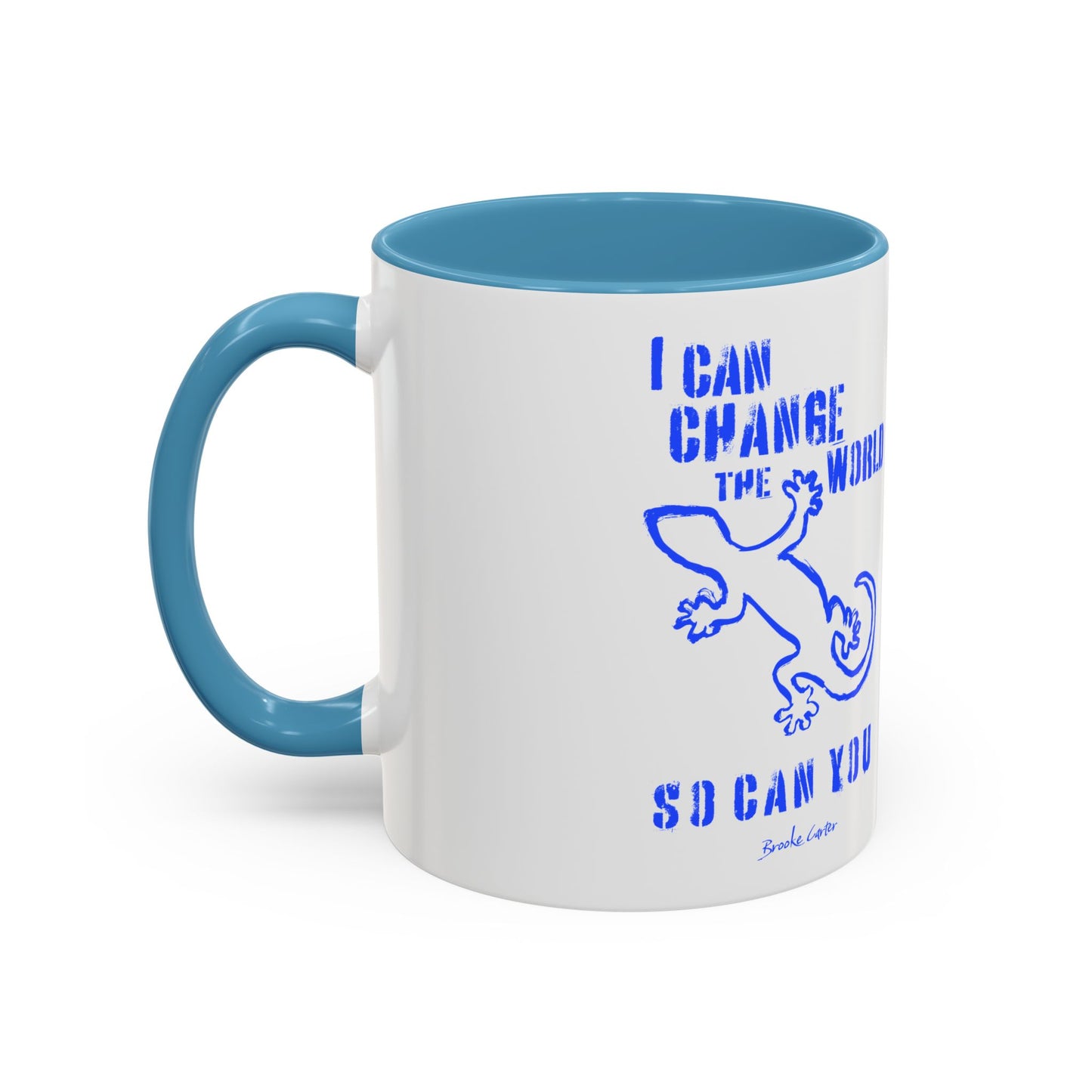 'I can change the world' (gecko) mug