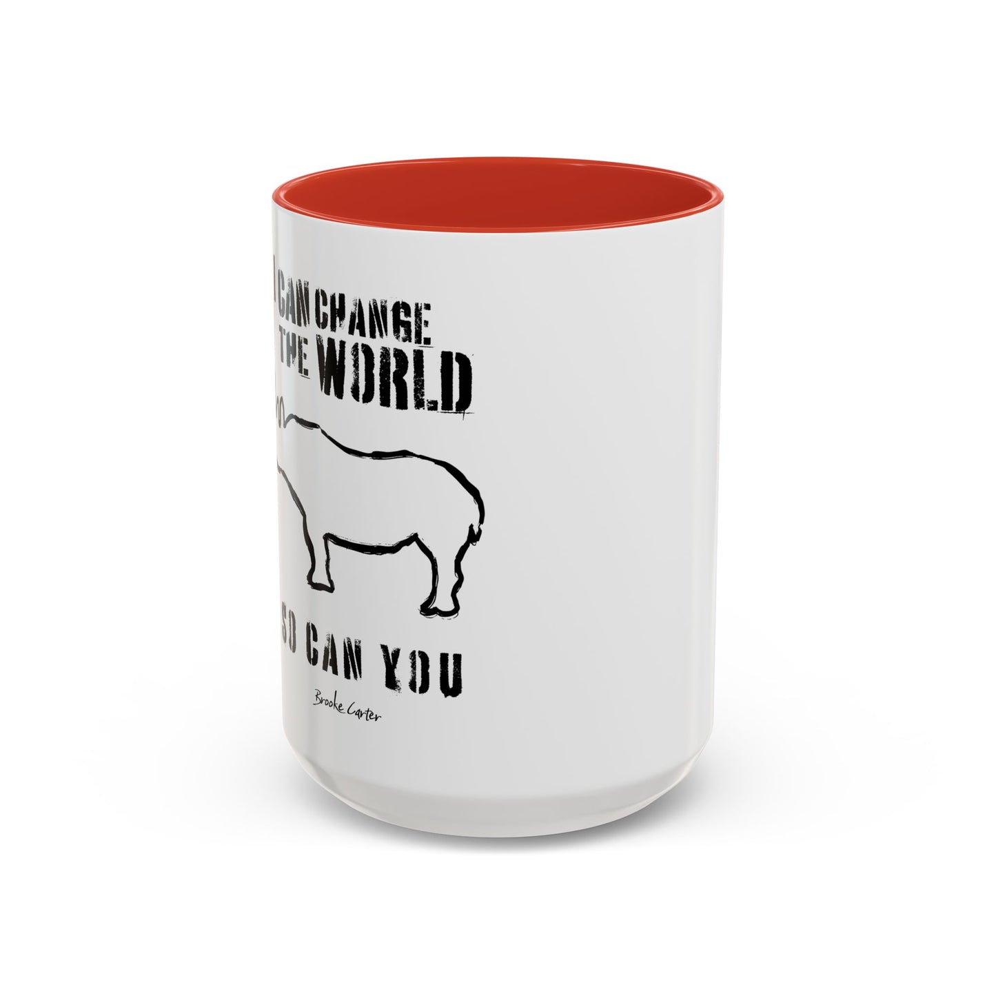'I can change the world' (rhino) mug