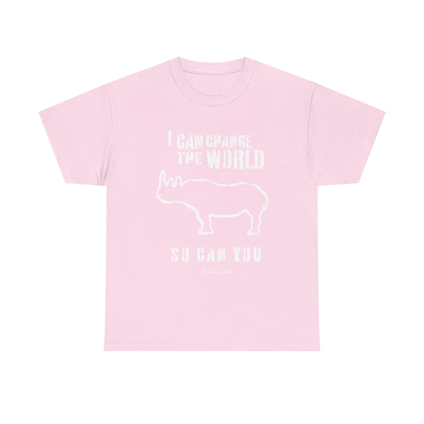 'I can change the world' (Rhino) Unisex Cotton Tee