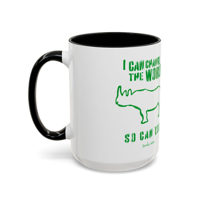 'I can change the world' (rhino) mug