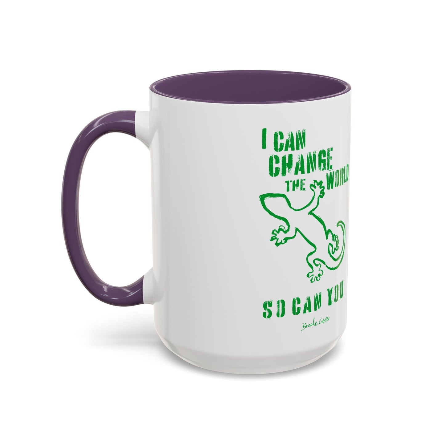 'I can change the world' (gecko) mug